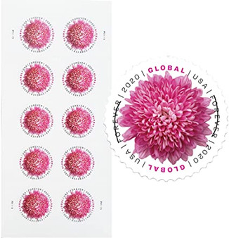 Global Chrysanthemum International First Class Forever US Postage Stamps