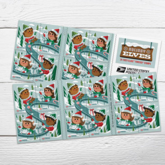 USPS Holiday Elves Forever Postage Stamps