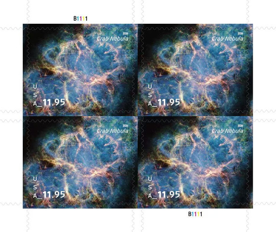 2026 Current Face Value Crab Nebula Priority Mail Stamps Postage Stamps