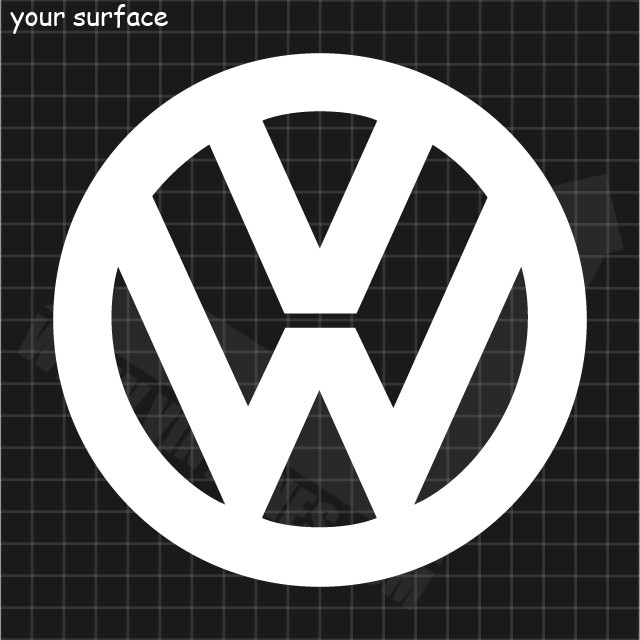 Negative VW Logo Paint Stencil