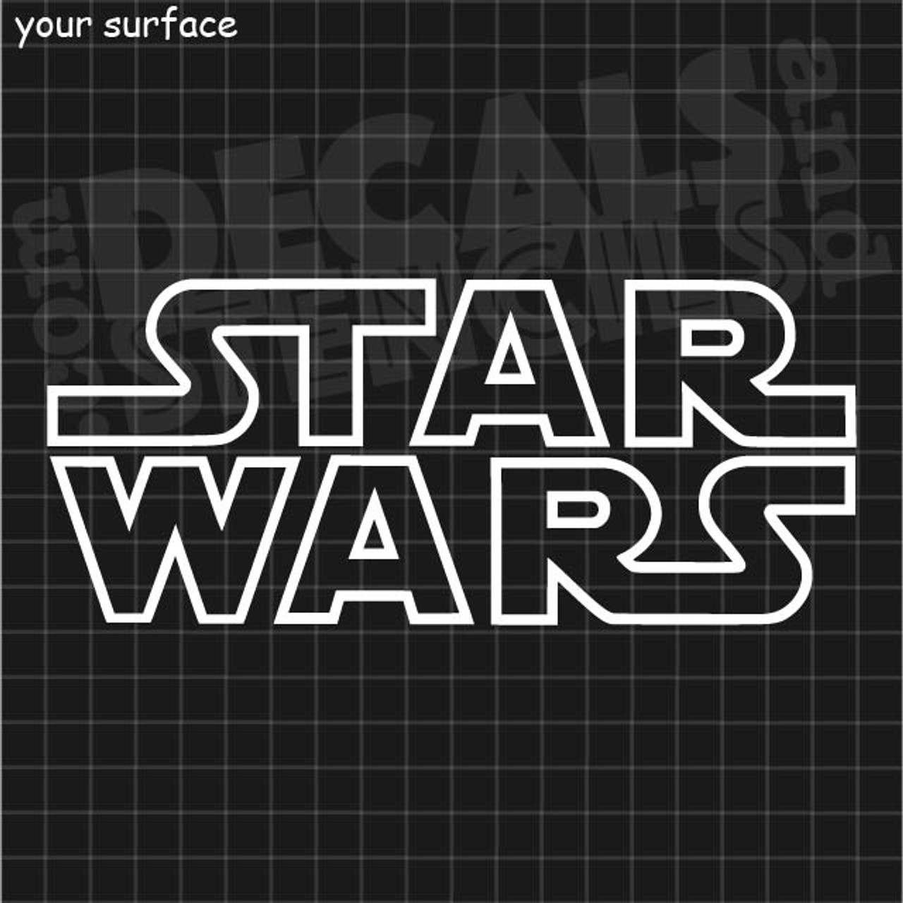 Star Wars, Outline Logo Paint Stencil star-wars-outline-logo-paint-stencil