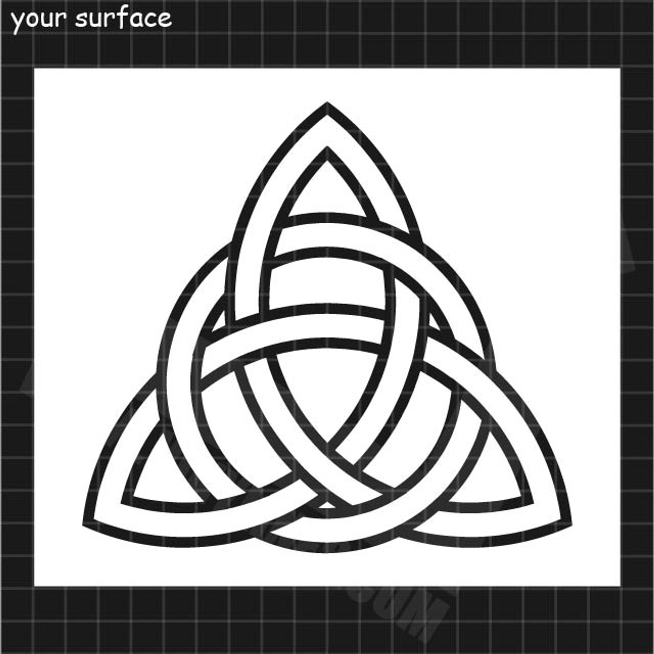 Celtic Knot Outline Symbol Stencil celtic-knot-outline-symbol-stencil
