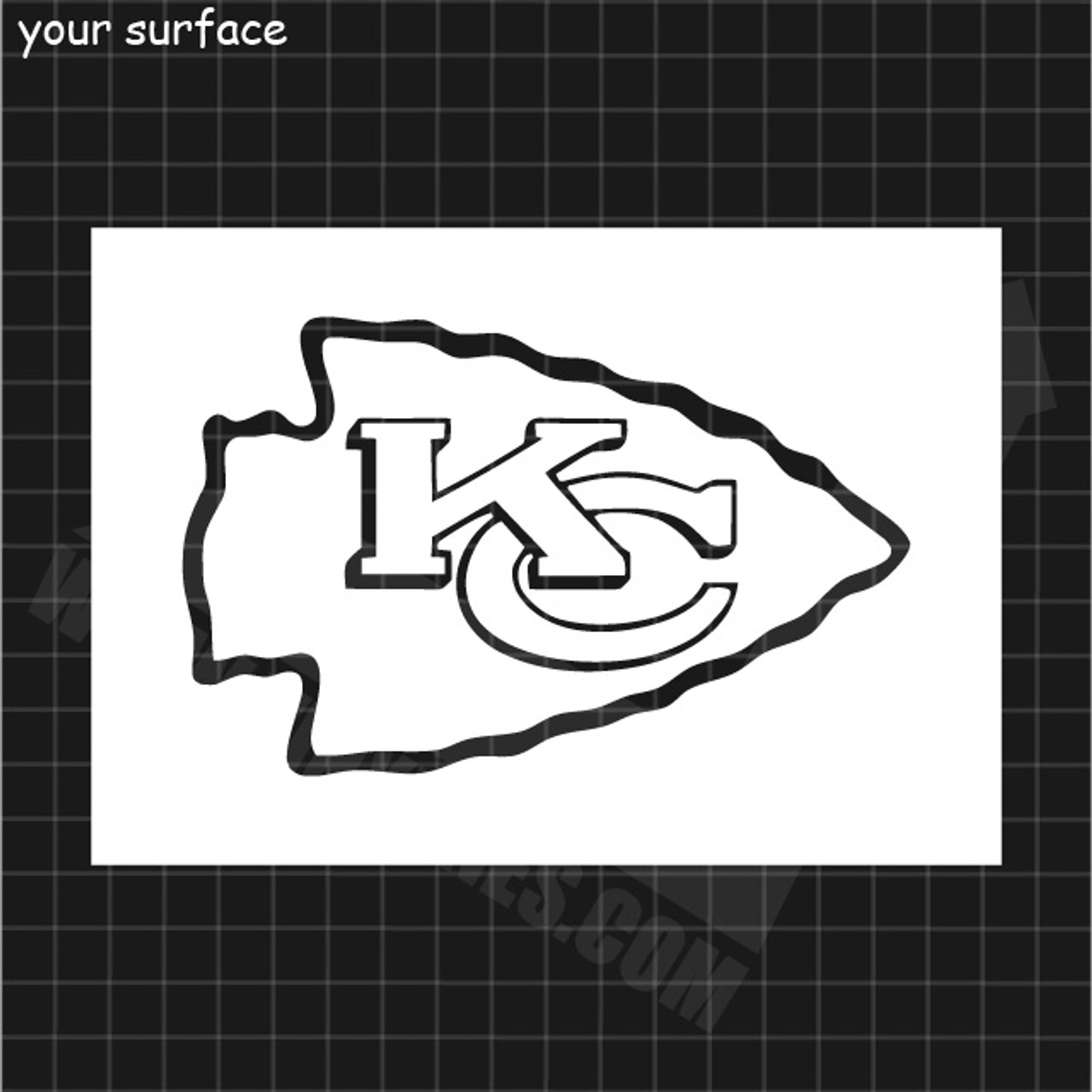 KC Chiefs Logo Stencil