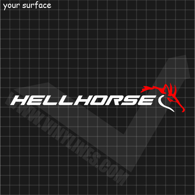 Hellish Racing Logo Hellhorse Logo Decal