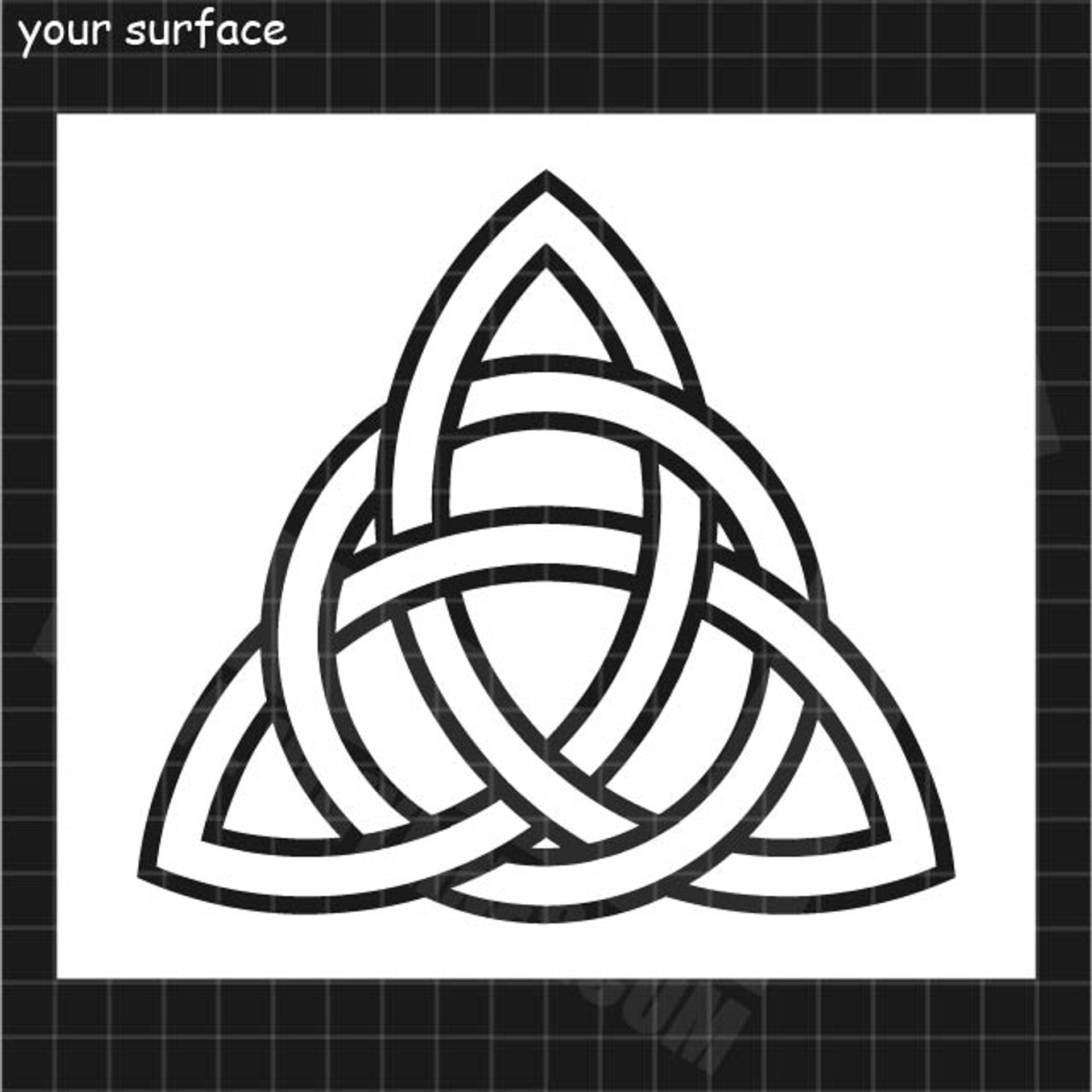 Celtic Knot Outline Symbol Stencil