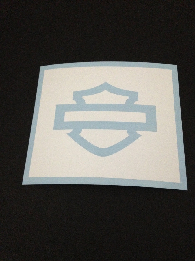 Thick Harley-Davidson Bar and Shield Outline Decal