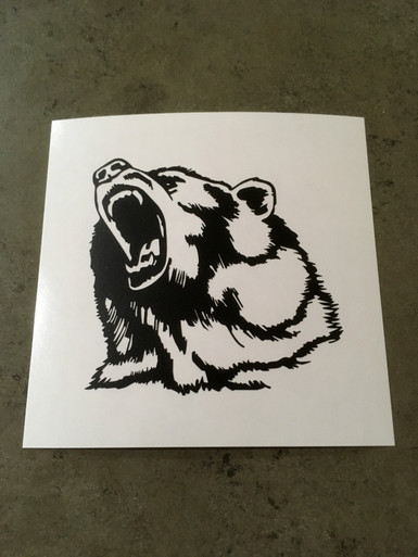grizzly bear roar stencil
