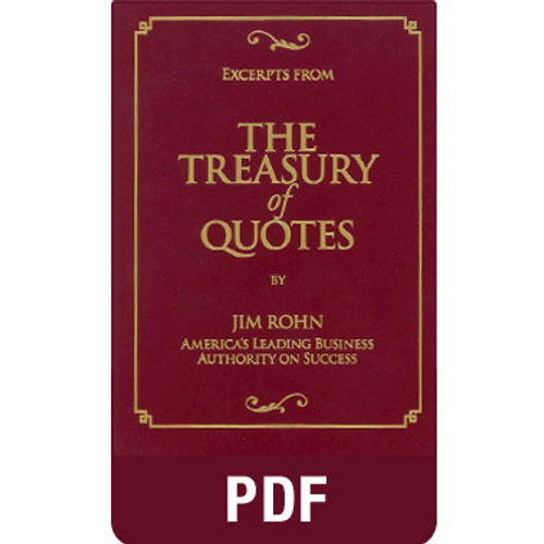 Excerpts from The Treasury of Quotes PDF eBook by Jim Rohn