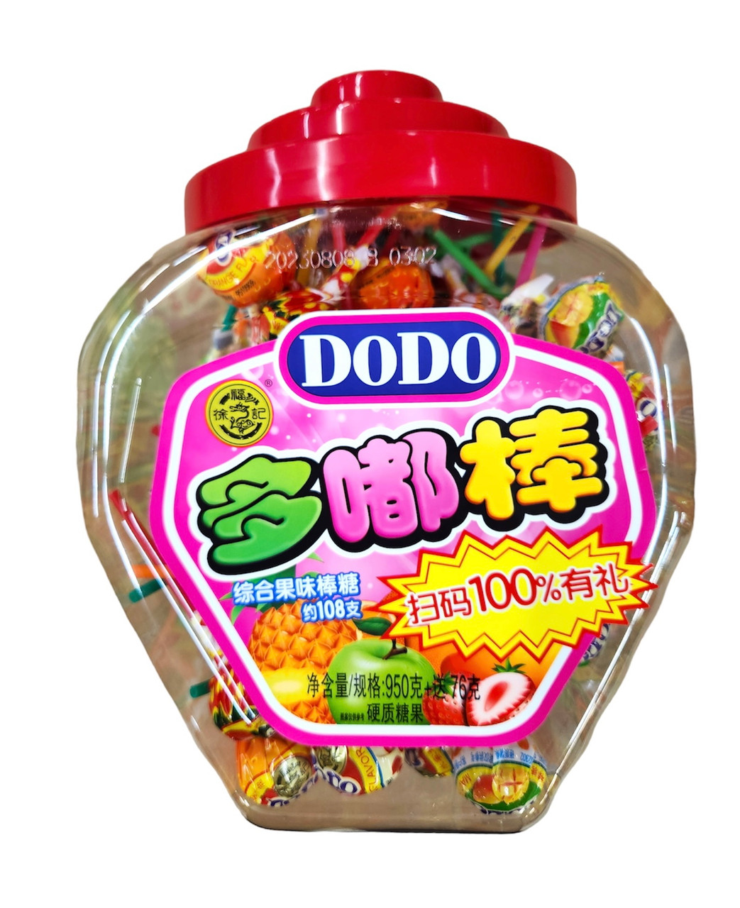 たこへちろー② HFC DODO FRUIT JUICE LOLLIPOP 6*8.8oz - Thai Kee Corporation 泰記