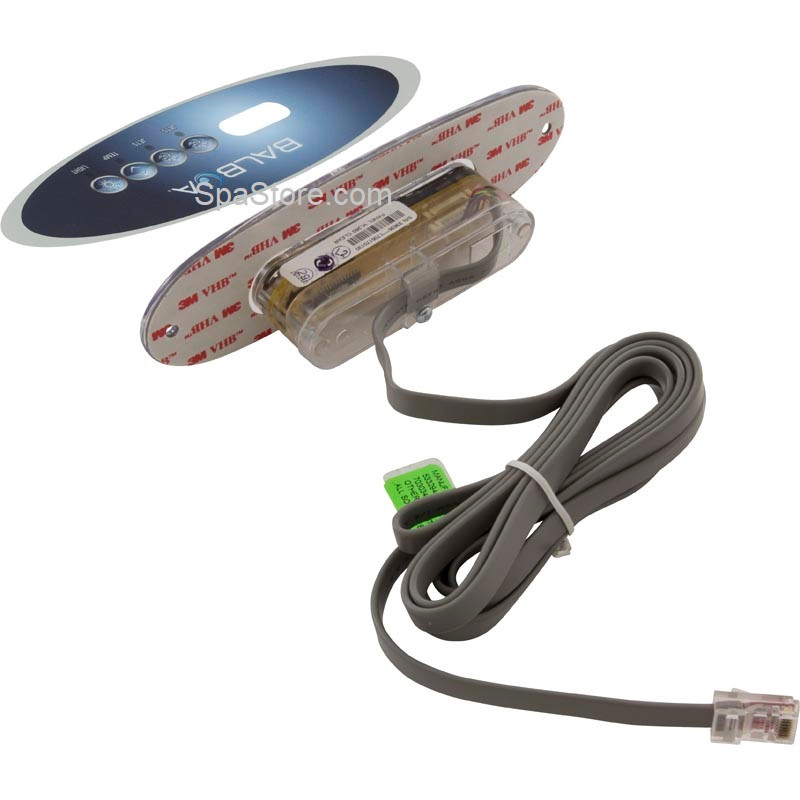 Topside Light Topside Control, Balboa, Oval, 4-Button, Jet-Jet-Temp-Light