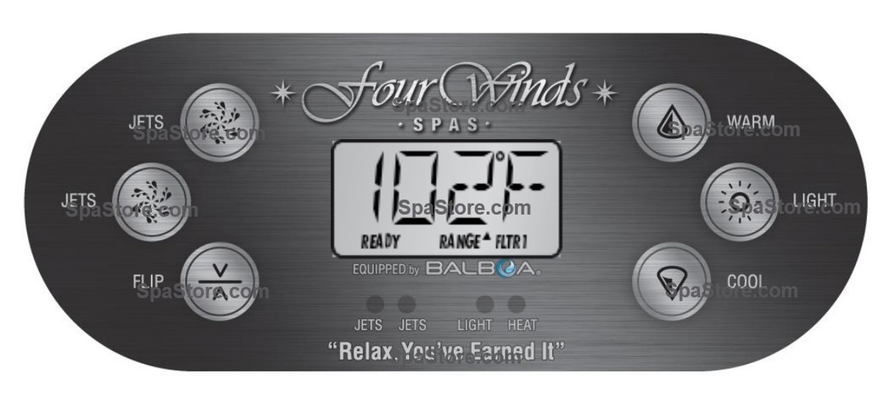 Latest Version Four Winds Spas Topside Control Panel Jets, Jets, Flip