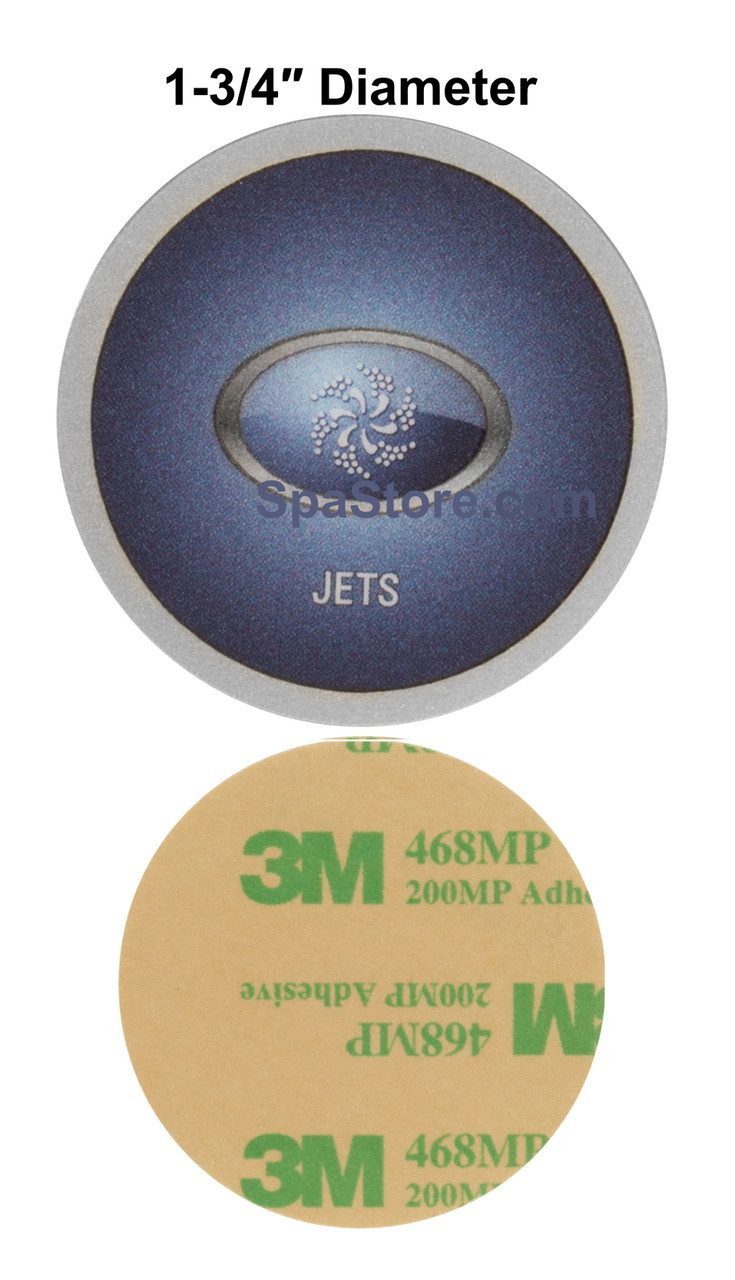 Mini Round Remote Topside Control Overlay Button Label Jets
