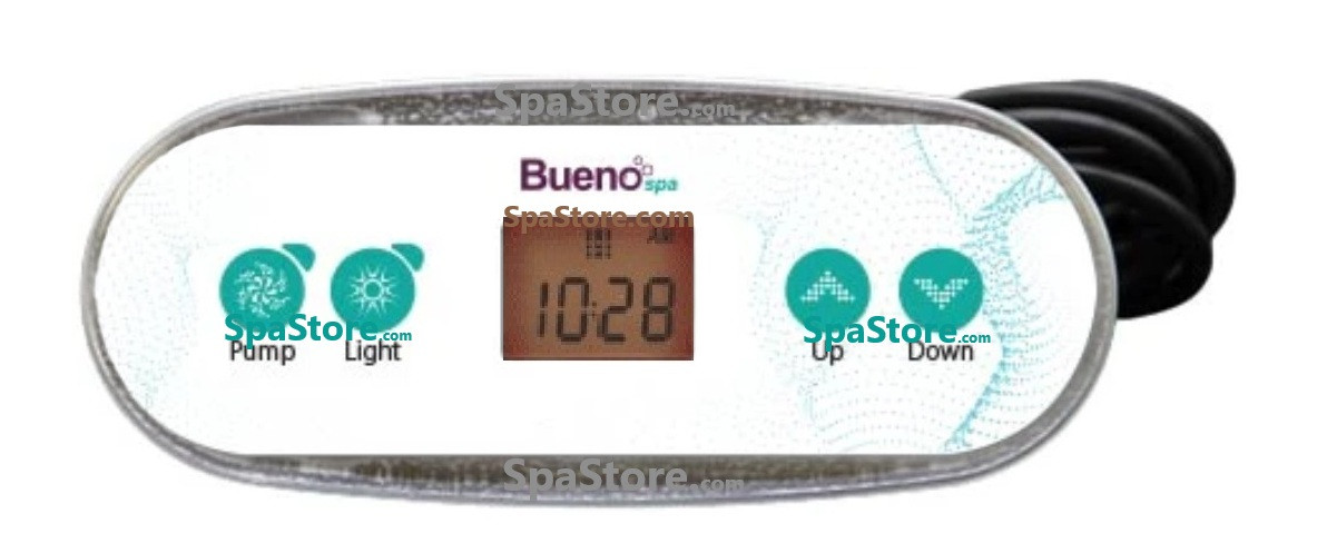 Bueno Spa 1 Pump Topside Control Panel 4 Buttons Jets, Light