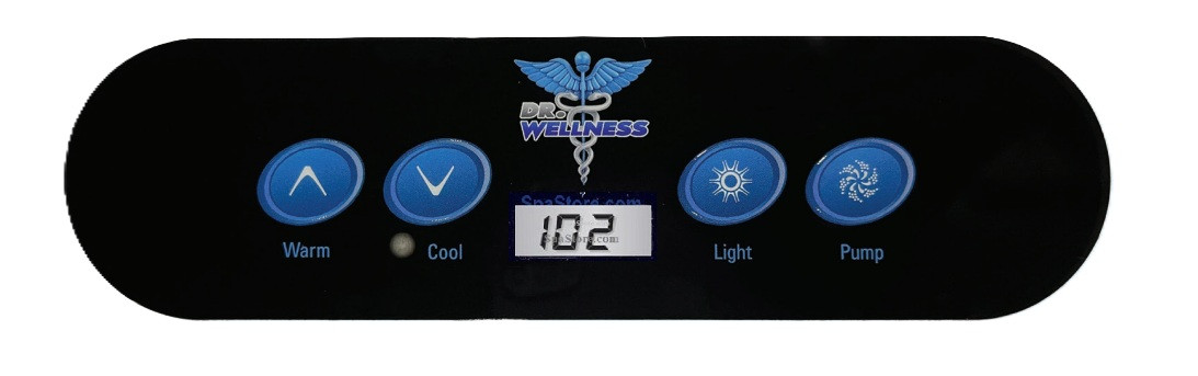 Dr Wellness Spas Topside Control Panel 4 Buttons Warm, Cool, Light ...
