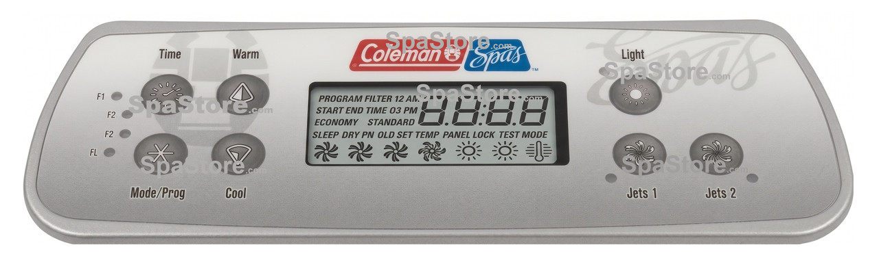 2006-2008 Coleman MAAX Spa Topside Control Panel Deluxe Series