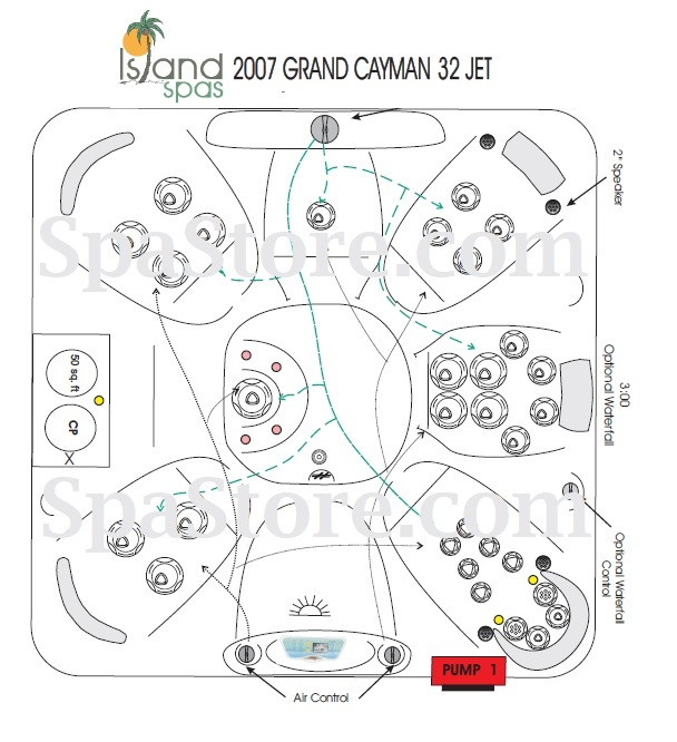 2007 Artesian Island Spas Grand Cayman 32 With 1 Pump System 32 Jet 2007 artesian island spas grand cayman 32 with 1 pump system 32 jet