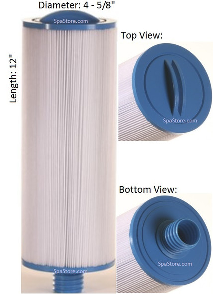 Dimension One Spas® (D1®) Filter Diameter: 4-5/8", Length: 12"