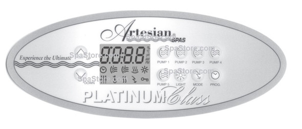 Current Version Artesian® Platinum Spas Control Panel 4-5 Pump System 10 Buttons Replaced Obsolete Oval Gold Series