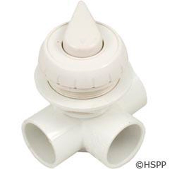 Diverter Valve, WW, 1", 3 Port, Top Mount, Horizontal, White