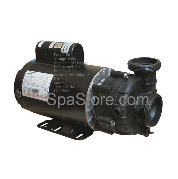 6 HP Master Spas, Down East, H2X, Freedom Spas Pump X320350 Replacement, 2 Speed 230V,  7-193777-02