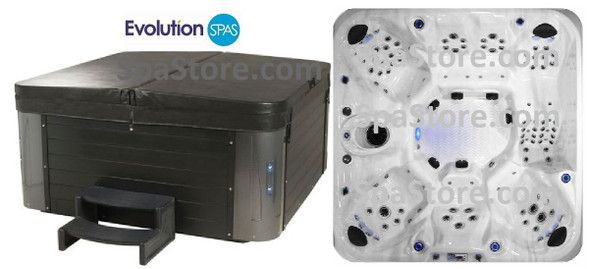Black Fits Black Cabinet Spa Cover Costco® Evolution Spas Model Oxford 121 Jets Heavy Duty 5-3" Tapered