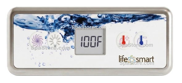 115V LifeSmart Spa Control Panel 4 Button 6-3/8" x 2-1/4" With One Jet / Pump Button LCD Display