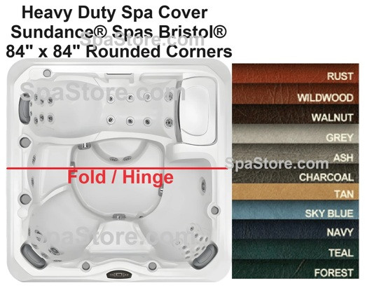 Heavy Duty Spa Cover Sundance® Spas Bristol 2017+ Synthetic Cabinet 84" x 84"