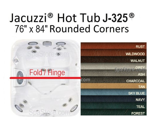 2009 Spa Cover Jacuzzi® Hot Tub Spa J-325® 76" x 84" Rounded Corners