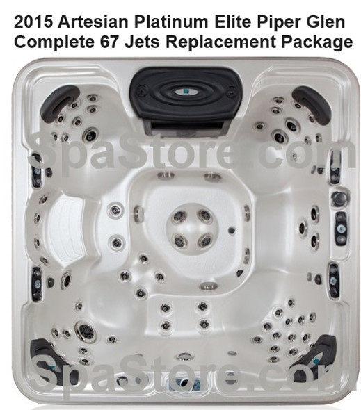 2015 Artesian Spas Platinum Elite Piper Glen Complete Jets Replacement Package 67 Qty