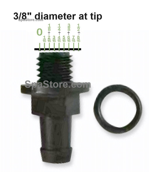  Dr Wellness Spa Pump Hose Connector 3/8" At The Widest Point At The Tip Of The Thread