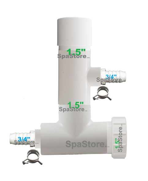 Custom Plumbing Sundance Spas Cameo 1.5" Pump Fittings