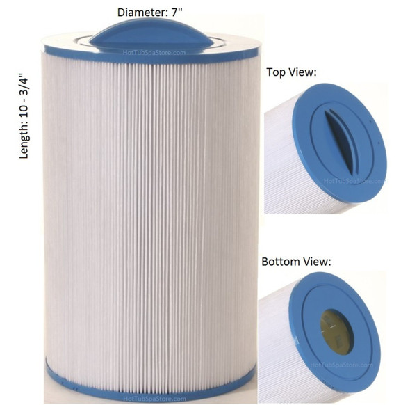 AquaTerra Spa Filter 7" x 10.75" Tall Fits models Del Mar, Huntley, Viceroy
