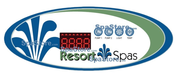 Resort Spas Topside Control Panel Display 4 Button 2 Pump System Replaced Obsolete Original