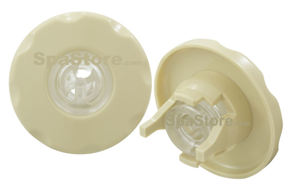 Indoor Jetted Bath Tub Whirlpool Jet Rotating Replacement 2.5" Face Diameter (3 Qty Pack) New Version Replaced Obsolete Beige