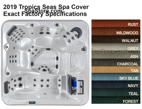 Heavy Duty Spa Cover 2019 Tropic Seas Spas 864L Waikiki Spa Cover 91" x 91"