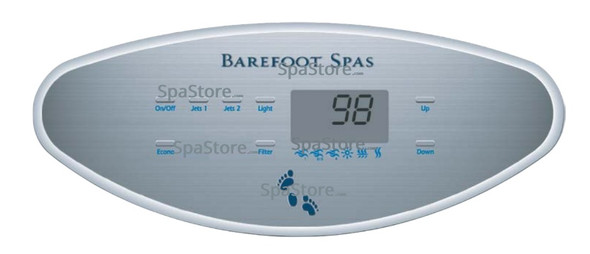 Barefoot Spas Topside Control Panel 8 Buttons For 2 Pumps System