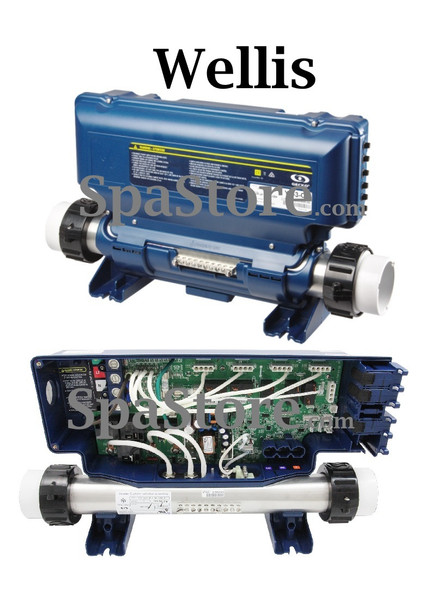 Wellis Spas Controller Box Assembly With Circuit Board and Heater, 230V, 4.0kw, New Version Replaced Obsolete Original