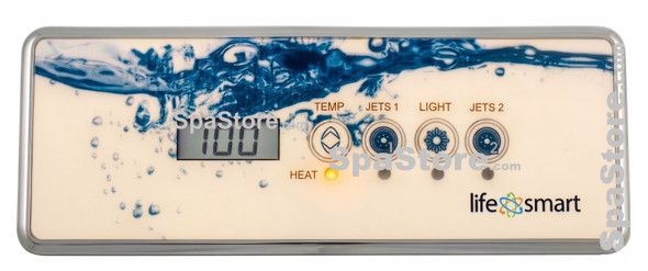 LifeSmart Spa 230V Control Panel 4 Buttons Temp, Jets 1, Light, Jets 2 New Version