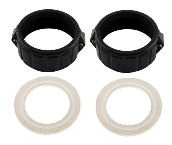 LifeSmart Spas Heater Nut Fittings & 3" OD Gaskets Fits Stainless Tube Heaters 2 Pack