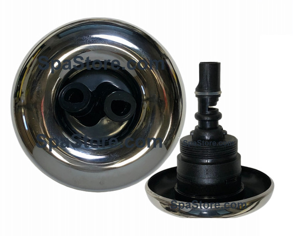 Current Version Hudson Bay Spas Jet Threaded Dual Rotating Nozzles Jet Face Diameter 3.5" Now Stainless