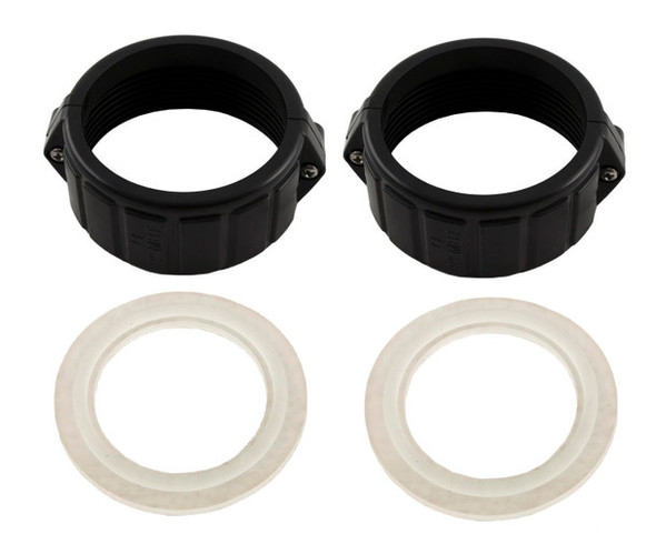 Aqua Living Spas Heater Nut Fittings & 3" OD Gaskets Fits Stainless Tube Heaters 2 Pack