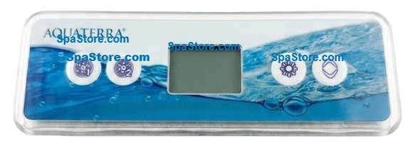 Costco AquaTerra Spa Topside Control Panel 1 Jet , Jet 2, Light, Temp Up, Temp Down, 230V New Version Replaced Obsolete Original