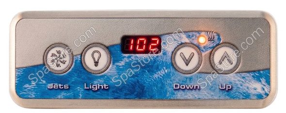 FreeFlow Spas Replacement Control Panel Red LED 4 Buttons Jets, Light, Up, Down, New Version Replaced Obsolete Original