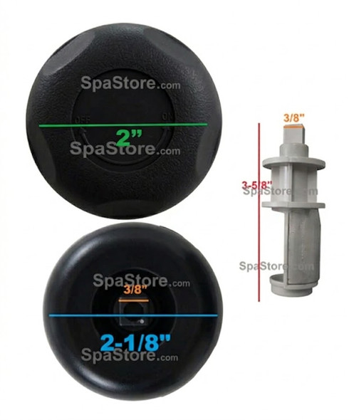 Signature Spa Parts Water Knob Valve 2" Top Of Knob Diameter New Version