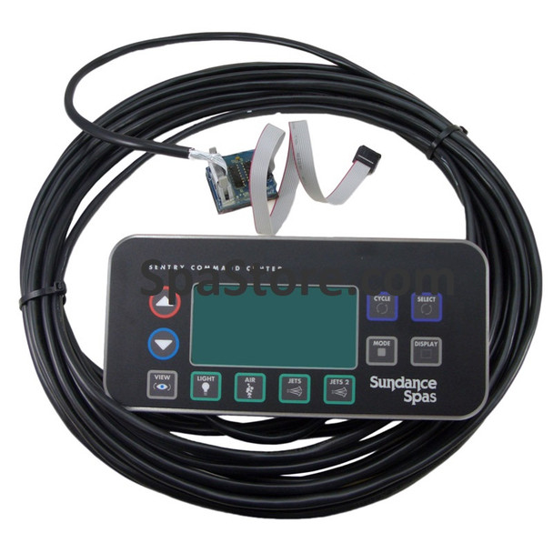 Inground Sundance® Spa Topside Control Panel 10 Pin Connection 40 ft Cable 2-Pump 800 & 850 Series 2 Pumps 11 Buttons Year 1993-1999