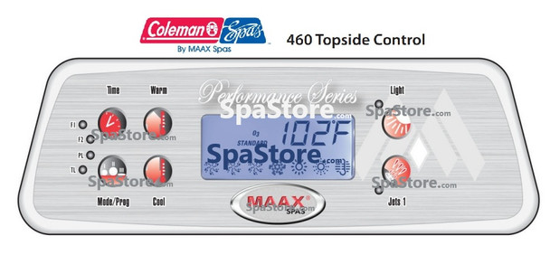 2006-2008 Coleman MAAX Spa Topside Control Panel Deluxe Series Mx700 With 6 Buttons