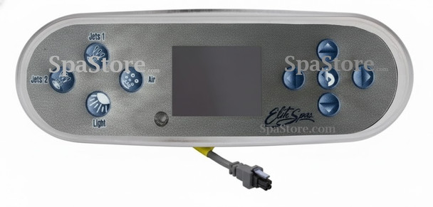 Elite Spas Topside Control Panel 9 Buttons With Air Size 9-7/8" x 3-3/8" New Version Replaced Obsolete Original