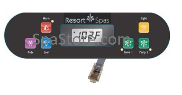 2009 Artesian Resort Spas 840B Topside Control Panel Display 6 Button 2 Pump