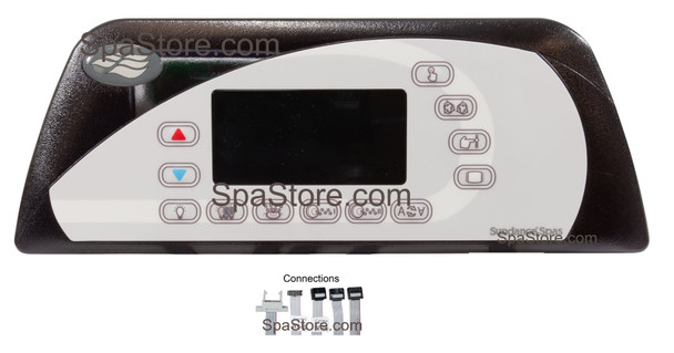 2011 OEM Sundance® Spas Altamar® Topside Control Panel 2-Pump System Connects To 6600-284 Trapezoid