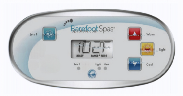 Barefoot Spas Topside Control Panel 1 Pump 4 Buttons